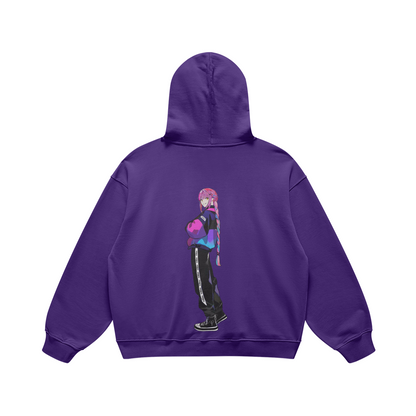 Hoodie "KARAFURU" Purple