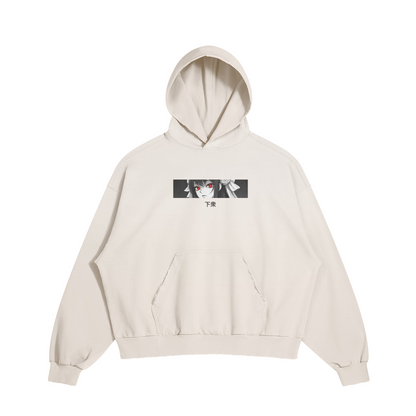 Distressed Hoodie "GESUGAO"