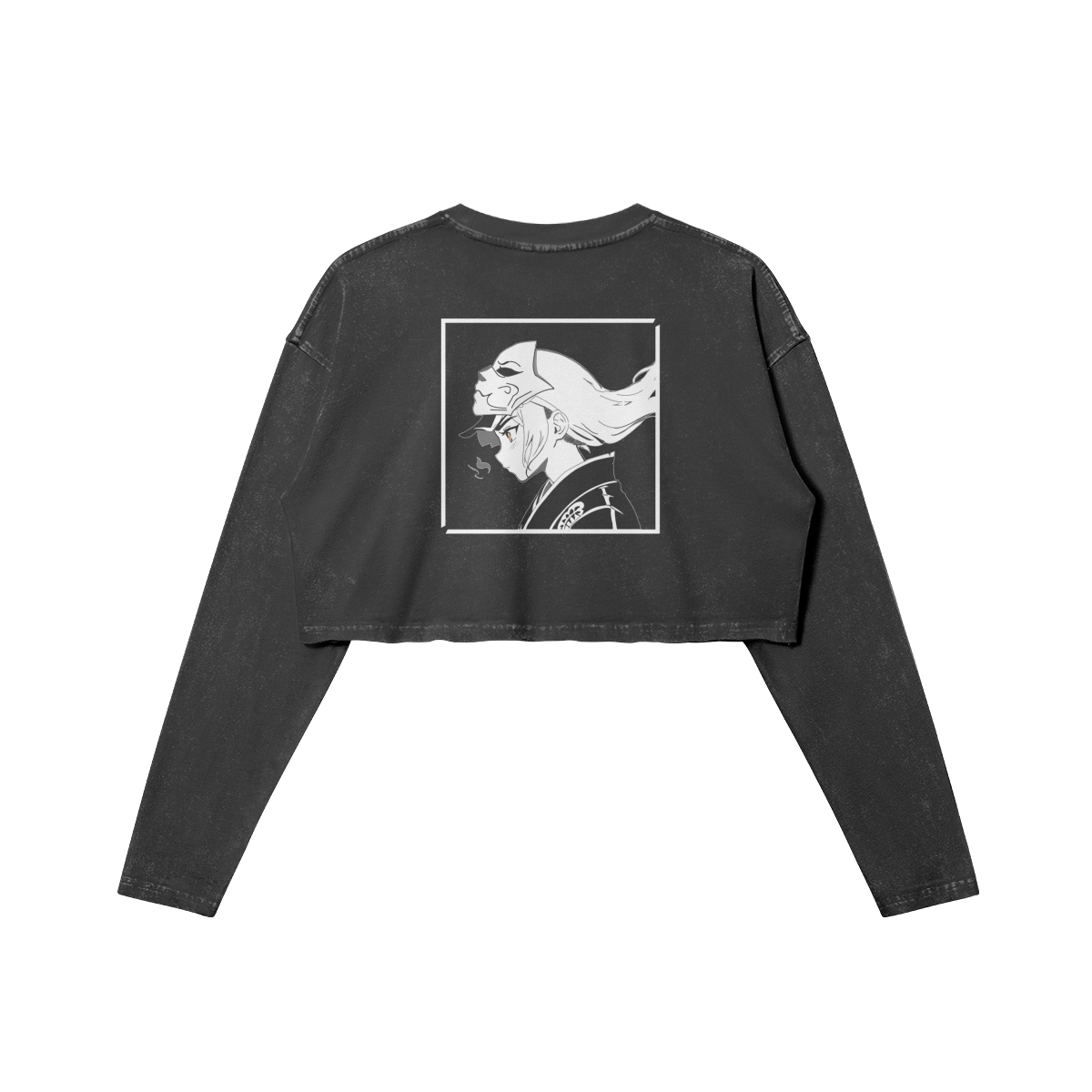 Long Sleeve Crop Top "MEMENTO MORI"