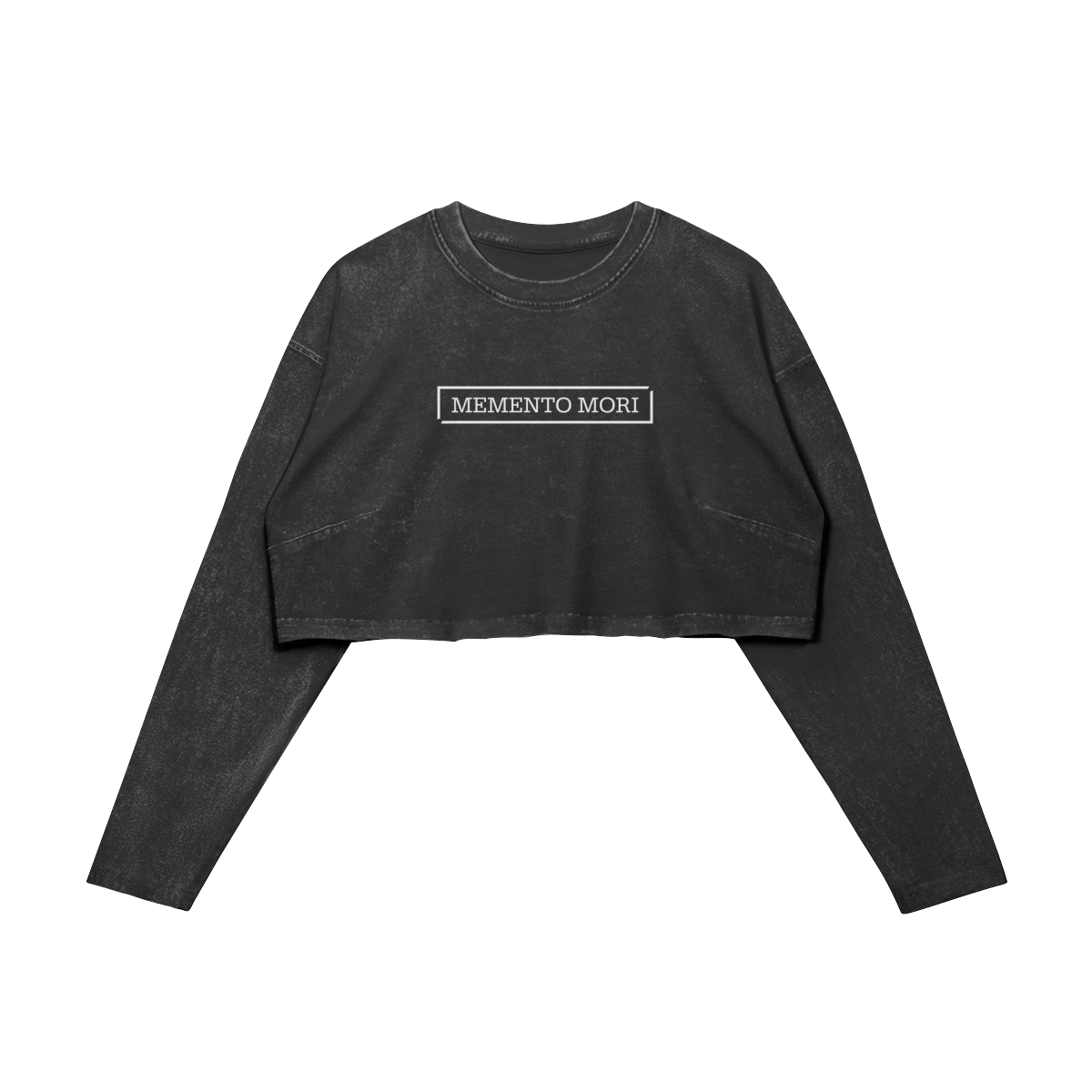 Long Sleeve Crop Top "MEMENTO MORI"